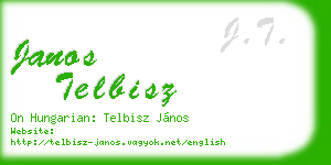 janos telbisz business card