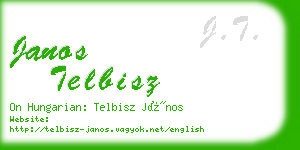 janos telbisz business card